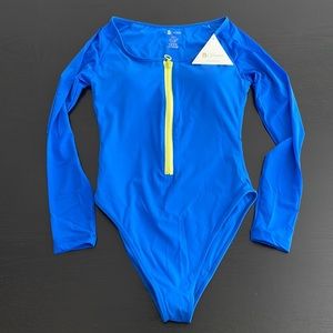 Size Small Aquarius One Piece in H2O Blue/Tiki